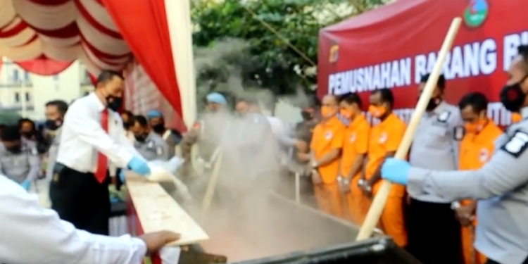 Polda Aceh musnahkan 357,9 kilogram sabu dan 206.638 butir ekstasi