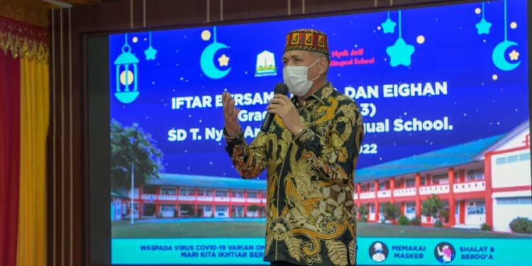 Gubernur Aceh undang SD T Nyak Arief Fatih Bilingual School buka puasa