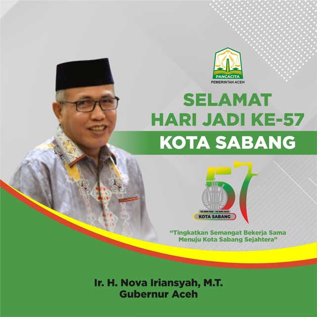 Selamat hari jadi ke 57 Kota Sabang - Pemerintah Aceh
