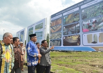 Peresmian pembukaan pembangunan Kawasan Industri Aceh (KIA) Ladong, Kabupaten Aceh Besar, Desember 2018. (Foto: Istimewa)