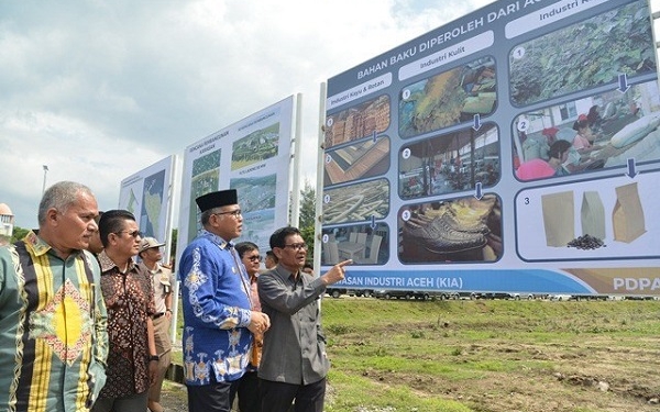 Peresmian pembukaan pembangunan Kawasan Industri Aceh (KIA) Ladong, Kabupaten Aceh Besar, Desember 2018. (Foto: Istimewa)