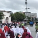 Ribuan warga di Kota Ambon ikut pawai akbar dengan jalan kaki mengilingi dalam rangka menyambut tahun baru Islam yang ke 1444 Hijriah, di Ambon, Sabtu. (ANTARA/Winda Herman)