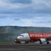 Pesawat Airasia saat mendarat Bandara Sultan Iskandar Muda, Blang Bintang Aceh Besar. (Foto: Ist)