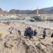 Jamaah haji berziarah ke Bukit Rumat atau bukit pemanah saat Perang Uhud di Madinah, Arab Saudi. (ANTARA/Desi Purnamawati)