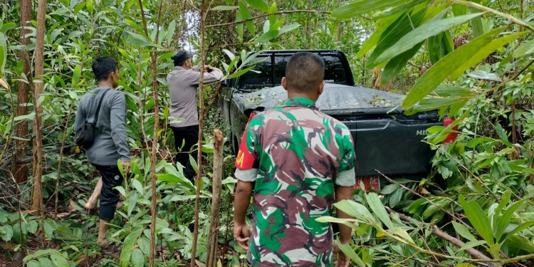 Kecelakaan lalu lintas di Jalan Blang Bintang-Ie Su'um, Gampong Data Makmur, Kecamatan Blang Bintang, Aceh Besar, Minggu pagi (24/7/2022). (Foto: Ist)