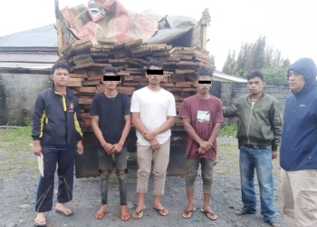 Pelaku illegal logging ditangkap di Bener Meriah. (Foto: Ist)