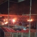 Kondisi stadion H Dimurthala Lampineung Banda Aceh saat dibakar massa setelah laga Persiraja Banda Aceh vs PSMS Medan batal karena lampu stadion mati, di Banda Aceh, Senin malam (5/9/2022) (ANTARA/Rahmat Fajri)