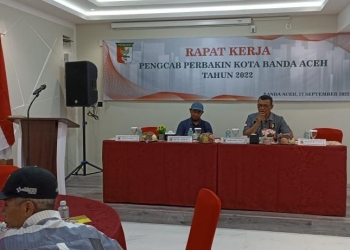 Pembahasan persiapan atlet menghadapi PORA Pidie, dalam forum Rapat Kerja (Raker) Perbakin Kota Banda Aceh. (Foto: Ist)