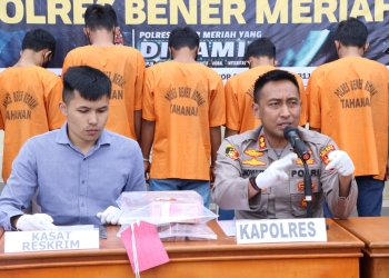 Konferensi pers di Polres Bener Meriah, Kamis (29/9/2022). (Foto: Ist)