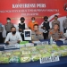 Polda Kepri melakukan konfrensi pers pengungkapan kasus penyelundupan narkoba sebanyak 26,6 kg (ANTARA/HO-Humas Polda Kepri)