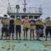 Delapan ABK asal Indonesia yang terkatung-katung memegang poster berisi permintaan untuk pulang di atas kapal kargo yang diduga milik perusahaan asal Hong Kong di Pelabuhan Kaohsiung, Taiwan, Kamis (11/8/2022). ANTARA FOTO/Fahmi Fahmal Sukardi/Adm/tom. (ANTARA FOTO/FAHMI FAHMAL SUKARDI)