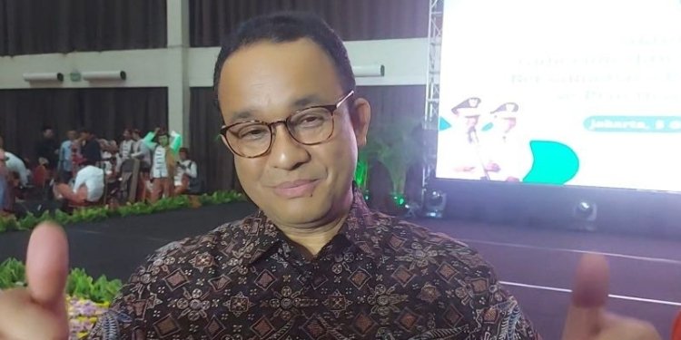 Gubernur DKI Jakarta Anies Baswedan di Taman Impian Jaya Ancol, Jakarta Utara, Rabu (5/10/2022) malam. ANTARA/Abdu Faisal