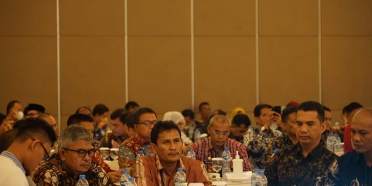Sekretaris Daerah Provinsi Aceh Bustami Hamzah saat mengikuti Rapat Koordinasi Pembentukan Percontohan Desa Antikorupsi Tahun 2023 di Jakarta, Selasa, (18/10/2022). (ANTARA/HO-Pemprov Aceh)