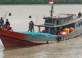 Kapal nelayan Calvin 02 yang ditembak tentara PNG. ANTARA/HO/Dokumen Pribadi.