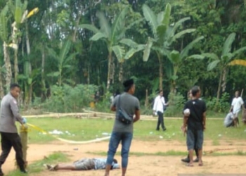 Lokasi penembakan warga dengan menggunakan senjata api di lokasi sabung ayam Desa Lantek Barat, Kecamatan Galis, Bangkalan, Jawa Timur pada 12 Oktober 2022. (ANTARA/HO-Polres Bangkalan)