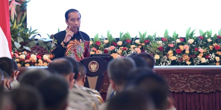 Tangkapan Layar - Presiden Joko Widodo (Jokowi) dalam arahannya kepada jajaran Kepolisian Negara Republik Indonesia (Polri), di Istana Negara, Jakarta, Jumat (14/10/2022). ANTARA/HO