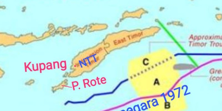 Peta Pulau Pasir. ANTARA/HO