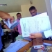 Petugas kepolisian memeriksa berkas yang ada di ruang Kepala UPTD Pasar di Kantor Dinas Perdagangan Kota Mataram, NTB, Selasa (11/10/2022). (ANTARA/Dhimas B.P.)