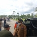 Kepala BNPB Letjen TNI Suharyanto disambut Bupati Mursil, Wabup HT Insyafuddin dan unsur Forkopimda Aceh Tamiang saat tiba di Pendopo Bupati Kota Kuala Simpang, Selasa (8/11/2022). ANTARA/Dede Harison