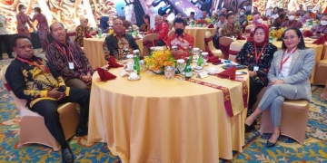 Pj. Gubernur Aceh, Achmad Marzuki, saat menghadiri acara Pertemuan Tahunan Bank Indonesia (PT BI) Tahun 2022 di Asembly Hall-Jakarta Convention Center (JCC) Jakarta, Rabu (30/11/2022). (Dok. Humas Pemerintah Aceh)