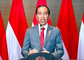 Tangkapan layar Presiden RI Joko Widodo memberikan sambutan secara daring pada penandatanganan MoU dalam acara sela G20 bertajuk "Advancing Regional Digital Payment Connectivity" dipantau dari Jakarta, Senin (14-11-2022). ANTARA/Indra Arief/am.