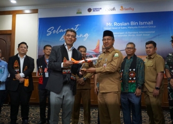 Penyambutan Malaysia Aviation Group (MAG) Firefly, Senin (7/11/2022).