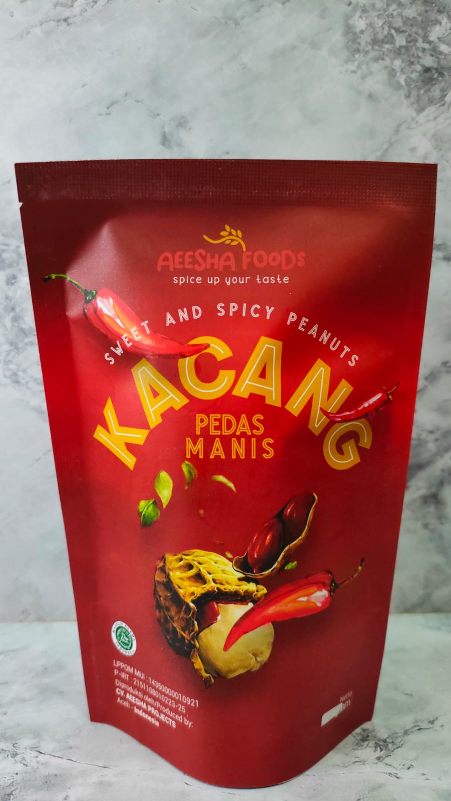 Kacang Pedas Manis produk IKM Aeesha Food.