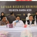 Konferensi pers di Mapolresta Banda Aceh kasus pengungkapan kosmetik ilegal, Senin (14/11/2022). (Dok. Polresta Banda Aceh)