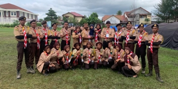 Tim Pramuka Trieng Kuneng raih lima piala Koetaradja Scout Competition go to Raimuna 2022, Minggu (13/11/2022). (Dok. ALIBI.id)