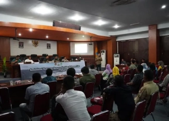 Kegiatan sosialisasi rancangan bangun koridor hidupan liar di Kabupaten Aceh Jaya yang berlangsung di Aula lantai III Setdakab Aceh Jaya, Kamis (24/11/2022) (ANTARA/HO)