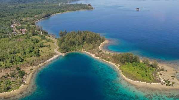 Foto udara Pulau Simeulue. (Dok. detiktravel)