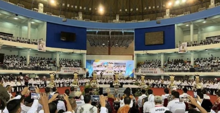 Pelaksanaan Rakornas Apdesi di Balikpapan Sport and Convention Center Dome Balikpapan, Minggu. (Biro Adpim Pemprov Kaltim)