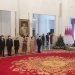 Presiden Joko Widodo melantik Laksamana TNI Yudo Margono sebagai Panglima TNI di Istana Negara, Jakarta, Senin (19/12/2022). (ANTARA/Indra Arief Pribadi)