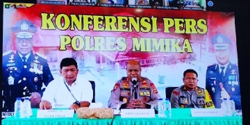 Tangkapan layar Kapolda Papua Irjen Polisi Mathius Fakhiri saat memberikan keterangan pers secara virtual dari Timika, Rabu (12/1/2023). ANTARA/Evarukdijati
