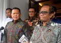 Tangkapan layar - Ketua MPR RI Bambang Soesatyo (kiri) dan Menkopolhukam Mahfud MD saat memberikan keterangan di Kantor Kemenkopolhukam RI, Jakarta, Selasa (31/1/2023). (ANTARA/Tri Meilani Ameliya)