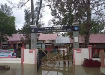 Sekolah terendam banjir di Pidie. (ANTARA/ Mira Ulfa)