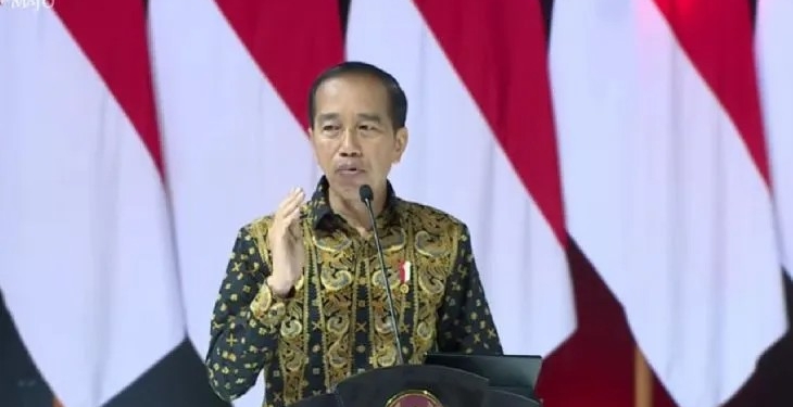 Tangkapan layar - Presiden Joko Widodo (Jokowi) berbicara dalam Rapat Koordinasi Nasional Kepala Daerah dan Forum Komunikasi Pimpinan Daerah Se-Indonesia Tahun 2023, di Sentul, Bogor, Jawa Barat, Selasa (17/1/2023). ANTARA/Desca Lidya Natalia