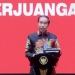 Tangkap layar Presiden Jokowi menyampaikan sambutan dalam acara hari ulang tahun (HUT) Ke-50 PDIP di Jakarta, Selasa (10/1/2023). (ANTARA/Desca Lidya Natalia)