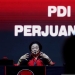 Ketua Umum DPP PDI Perjuangan Megawati Soekarnoputri saat memberikan sambutan pada puncak Peringatan HUT Ke-50 PDIP di JIExpo Kemayoran, Jakarta, Selasa (10/1/2023). (ANTARA/HO-DPP PDI Perjuangan)