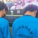 MD dan S tersangka pemerkosaan terhadap AR saat konferensi pers di Mapolres, Cibinong, Kabupaten Bogor, Jawa Barat, Senin (2/1/2023). ANTARA/M Fikri Setiawan