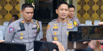 Kepala Kepolisian Resor Garut AKBP Rio Wahyu Anggoro memberikan keterangan pers di Garut, Selasa (6/2/2023). (ANTARA/Feri Purnama)
