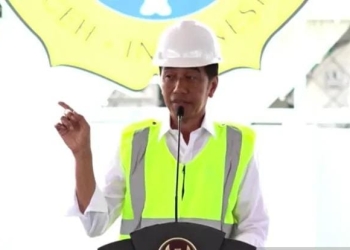 Tangkap layar - Presiden Jokowi memberikan sambutan dalam peresmian pabrik NPK PT Pupuk Iskandar Muda di Aceh Utara, Aceh, Jumat (10/2/2023). (ANTARA/Indra Arief)