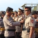 Kapolres Aceh Jaya Yudi Wiyono memimpin langsung upacara pengukuhan sejumlah pejabat di Polres Aceh Jaya, Jumat (17/2/2023). (Dok. Polisi)