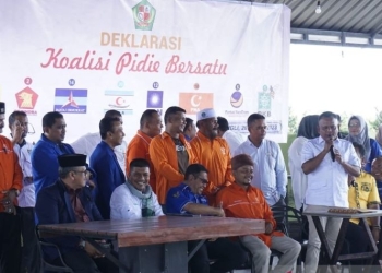 Delapan parpol di Pidie bersatu mendeklarasikan Koalisi Pidie Bersatu di Pidie, Aceh, Selasa (21/3/2023). ANTARA/Mira Ulfa