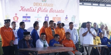 Delapan parpol di Pidie bersatu mendeklarasikan Koalisi Pidie Bersatu di Pidie, Aceh, Selasa (21/3/2023). ANTARA/Mira Ulfa