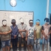 Enam pelaku pencurian di Terminal Bandar Kajum, Dinas Perhubungan Tebing Tinggi ditahan di Polres Tebing Tinggi. (Foto: Antara/Ho - Humas Polres Tebing Tinggi)