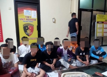 Polsek Cisoka mengamankan sejumlah remaja yang diduga hendak tawuran di Cisoka, Kabupaten Tangerang. (Foto: Antara/Ho/Polresta Tangerang)