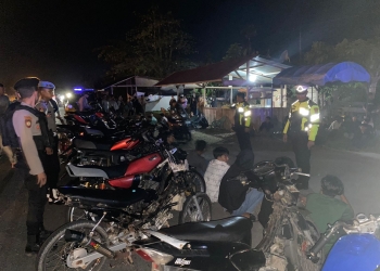 Tim gabungan Polres Aceh Utara berhasil amankan 48 sepeda motor balap liar pada Selasa (28/3/2023). (Foto: Alibi/Dok. Polisi)
