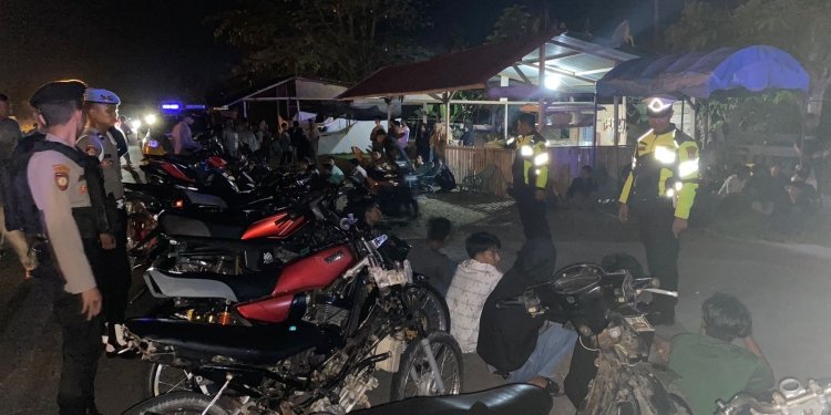 Tim gabungan Polres Aceh Utara berhasil amankan 48 sepeda motor balap liar pada Selasa (28/3/2023). (Foto: Alibi/Dok. Polisi)