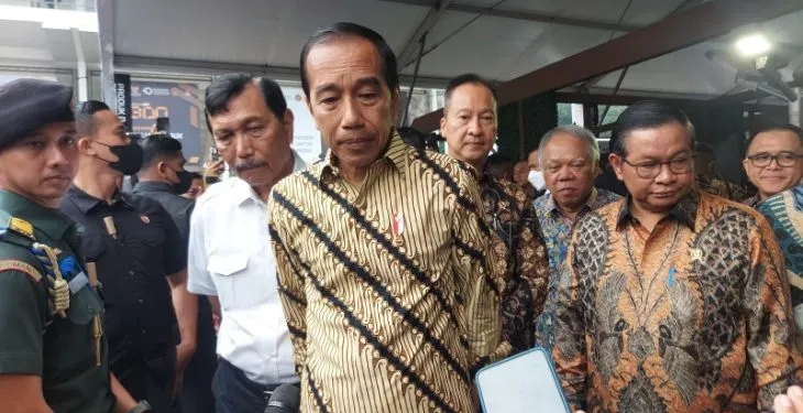 Presiden Joko Widodo menghadiri Pembukaan "Business Matching" Produk Dalam Negeri di Istora Senayan, Jakarta, Rabu (15/3/2023). Foto: (ANTARA/Mentari Dwi Gayati)